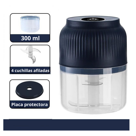 Mini Picadora Eléctrica Portátil USB para Cocina Rápida